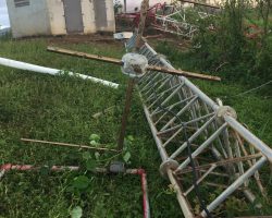 September 2017: 106.1FM tower at Marigot was blown to the ground